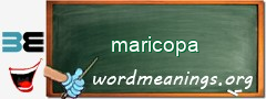 WordMeaning blackboard for maricopa